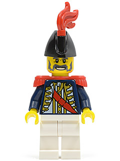 lego 2009 mini figurine pi111 Imperial Soldier II - Governor Red Plume, Red Epaulettes 