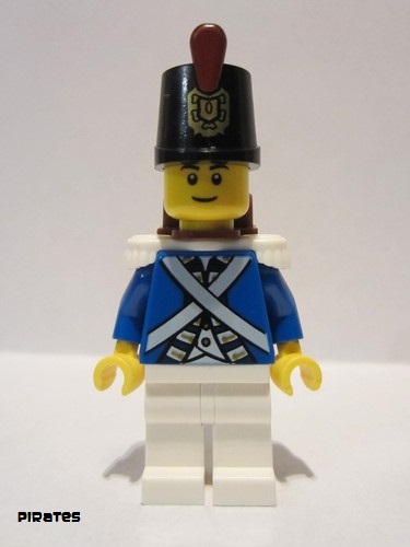 lego 2015 mini figurine pi152 Bluecoat Soldier 1 Smile 