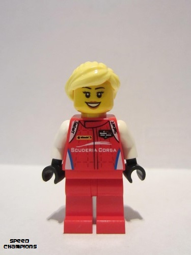 lego 2018 mini figurine sc056 Ferrari 488 GT3 Scuderia Corsa Driver  