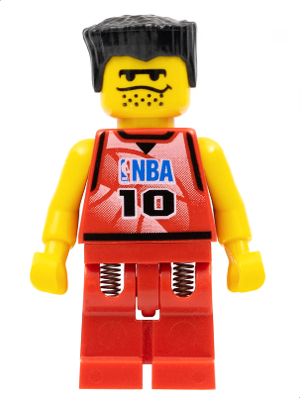 lego 2003 mini figurine nba045 NBA Player Number 10 with Red Legs 