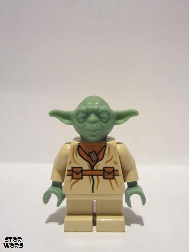 lego 2002 mini figurine sw0051 Yoda Original, light brown shirt 
