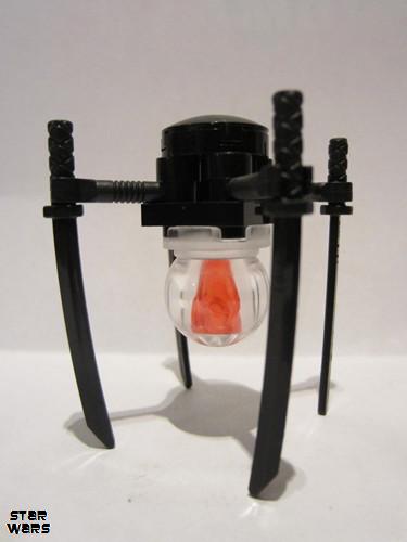 lego 2003 mini figurine sw0074 B'Omarr Monk Trans-Neon Orange Plate 