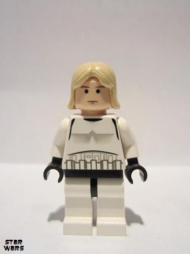 lego 2008 mini figurine sw0204 Luke Skywalker Stormtrooper disguise 