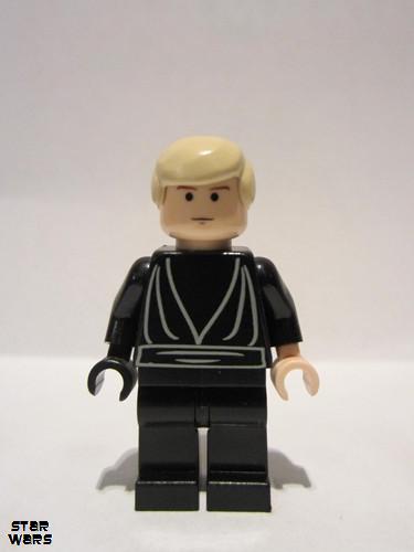 lego 2008 mini figurine sw0207 Luke Skywalker With black right hand<br/>(Death Star) 