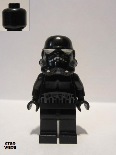 lego 2009 mini figurine sw0166b Shadow Trooper Long Line on Back 