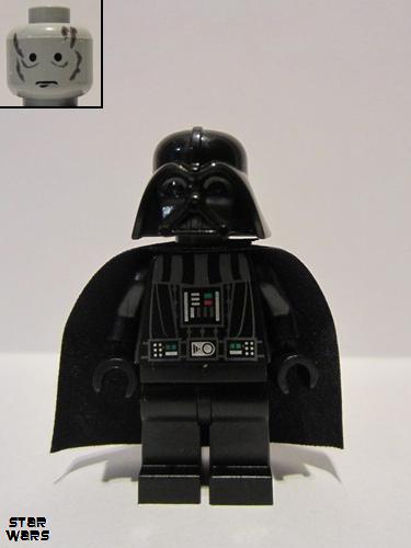 lego 2009 mini figurine sw0232 Darth Vader Death Star torso - no Eyebrows 