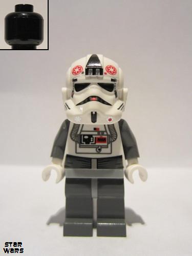 lego 2010 mini figurine sw0262 AT-AT Driver New helmet, black head<br/>Bluish gray arms and legs 