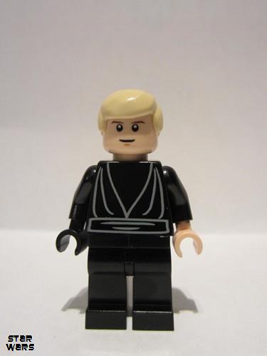 lego 2010 mini figurine sw0292 Luke Skywalker With black right hand and pupils<br/>(Imperial shuttle) 