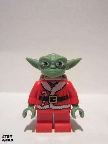 lego 2011 mini figurine sw0358 Yoda Exclusive Santa Claus outfit<br/>With Backpack 