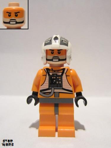 lego 2012 mini figurine sw0369 Rebel Pilot Y-wing Dutch Vander, Gold Leader 