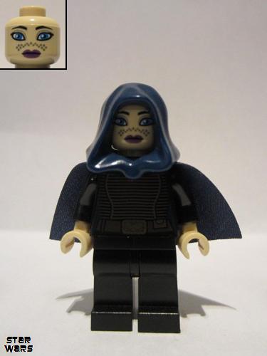 lego 2012 mini figurine sw0379 Barriss Offee Dark blue short cape and hood 