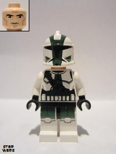 lego 2012 mini figurine sw0380 Clone Trooper Commander Gree 41st Elite Corps (Phase 1) - Large Eyes 