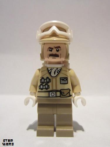 lego 2012 mini figurine sw0425 Hoth Rebel Trooper Moustache 