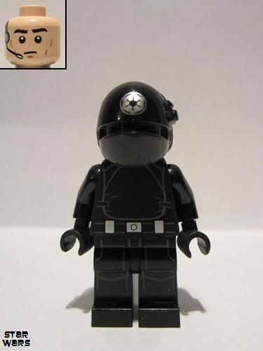 lego 2014 mini figurine sw0529 Imperial Gunner Closed mouth, Silver Imperial Logo 