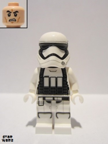lego 2016 mini figurine sw0695 First Order Heavy Assault Stormtrooper Rounded Mouth Pattern 
