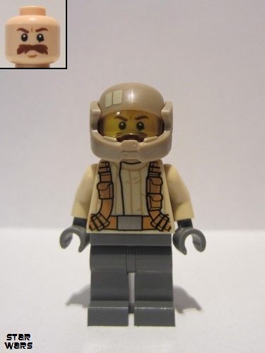 lego 2016 mini figurine sw0696 Resistance Trooper Moustache, Helmet 