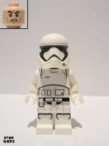 lego 2017 mini figurine sw0905 First Order Stormtrooper Pointed Mouth Pattern 