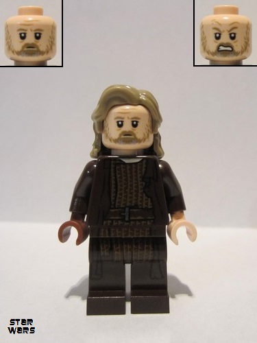 lego 2019 mini figurine sw1039 Luke Skywalker Old (Dark Brown Robe) 