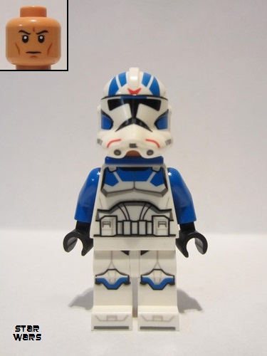 lego 2020 mini figurine sw1093 Clone Jet Trooper, 501st Legion Phase 2 - Nougat Head 