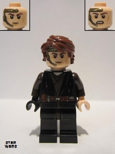 lego 2020 mini figurine sw1095 Anakin Skywalker Dirt Stains, Headset 