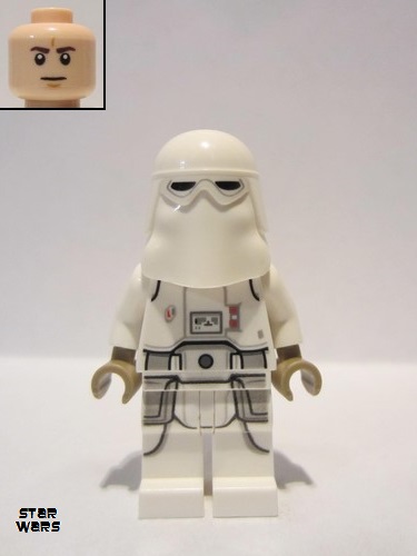 lego 2020 mini figurine sw1102 Snowtrooper Printed Legs, Dark Tan Hands, Frown 