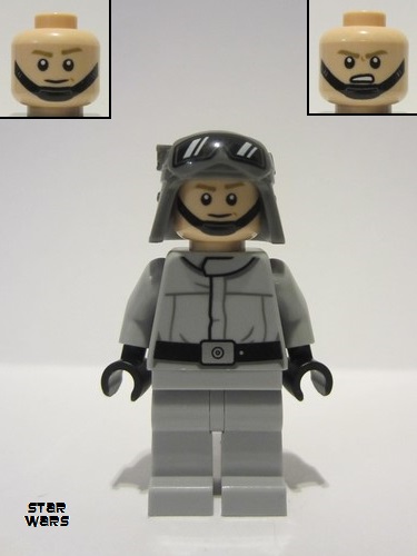 lego 2022 mini figurine sw1217 Imperial AT-ST Driver Helmet with Goggles, Plain Legs 