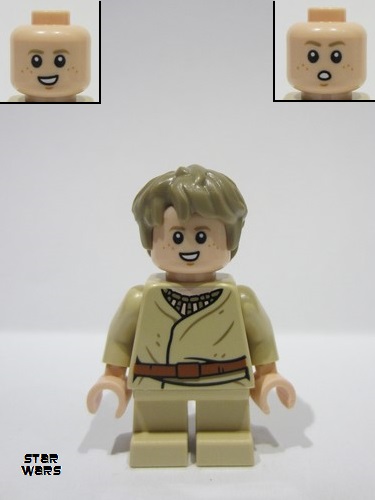 lego 2024 mini figurine sw1332 Anakin Skywalker Short Legs, Thick Messy Hair 