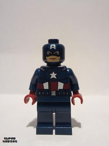 lego 2012 mini figurine sh014 Captain America Dark Blue Suit 