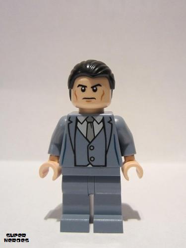 lego 2012 mini figurine sh026 Bruce Wayne Sand Blue Suit 