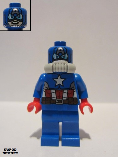 lego 2016 mini figurine sh214 Scuba Captain America  
