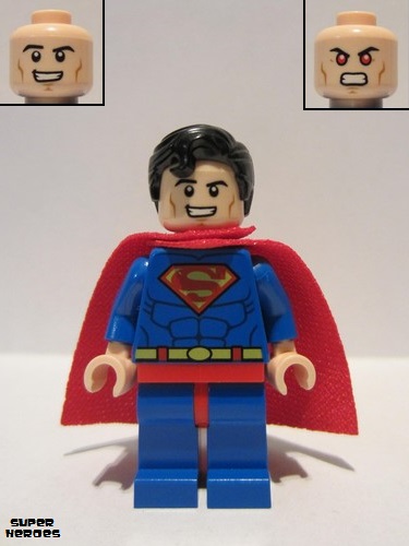 lego 2016 mini figurine sh300 Superman Red Eyes on Reverse, Spongy Soft Knit Cape 