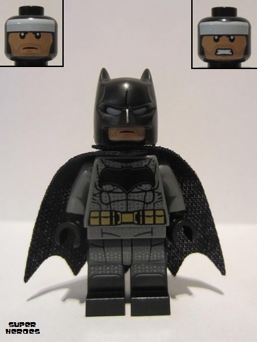 lego 2017 mini figurine sh437 Batman Dark Bluish Suit, Gold Belt, Black Hands, Large Bat Logo, Printed Legs, Stubble 
