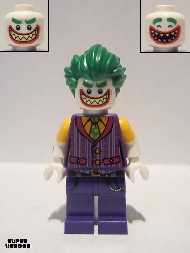 lego 2017 mini figurine sh447 The Joker Striped Vest, Shirtsleeves, Smile with Pointed Teeth Grin 
