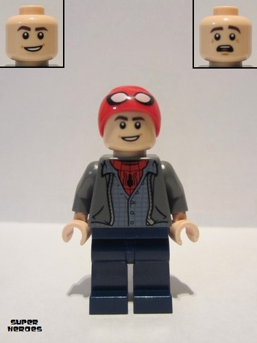 lego 2019 mini figurine sh582 Peter Parker Spider-Man Cap 