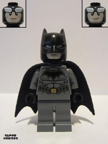 lego 2019 mini figurine sh589 Batman Dark Bluish Gray Suit with Gold Outline Belt and Crest, Mask and Cape (Type 3 Cowl) 