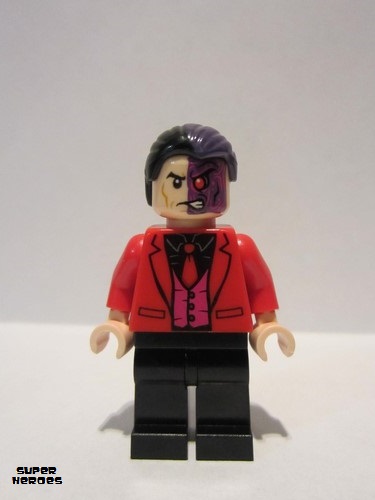 lego 2019 mini figurine sh594 Two-Face Black Shirt, Red Tie and Jacket Chemise noire, cravate et veste rouge