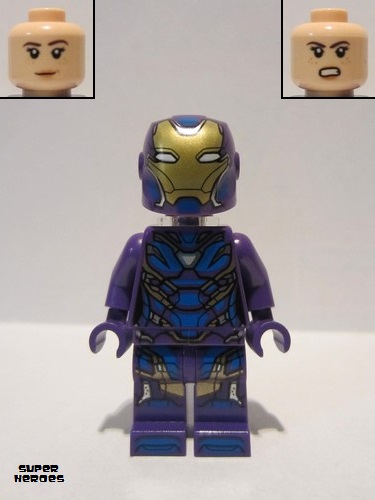lego 2019 mini figurine sh610 Rescue (Pepper Potts) Dark Purple Armor 