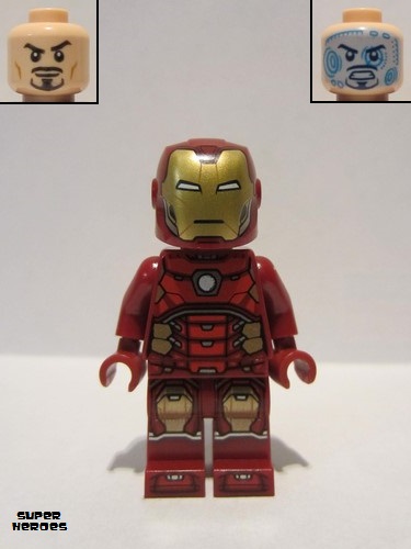 lego 2020 mini figurine sh612 Iron Man With Silver Hexagon on Chest 