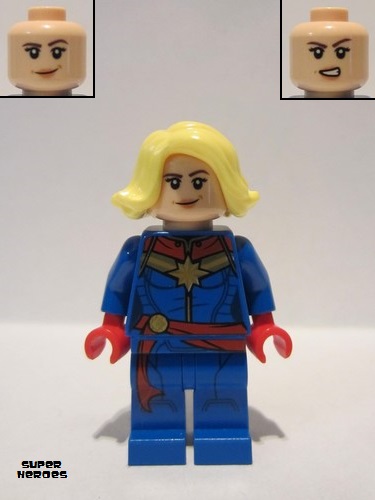 lego 2020 mini figurine sh639 Captain Marvel Bright Light Yellow Hair 