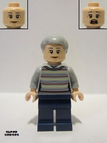 lego 2021 mini figurine sh721 Aunt May Light Bluish Gray Sweater 