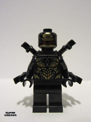 lego 2023 mini figurine sh871 Outrider Extended Arms, Torso with Short Dark Bluish Gray Tips at Neck 