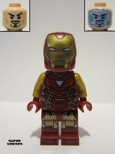 lego 2023 mini figurine sh904 Iron Man Mark 85 Armor, Large Helmet Visor 