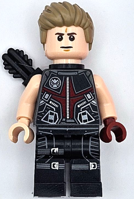 lego 2023 mini figurine sh925 Hawkeye Black and Dark Red Suit, Quiver 