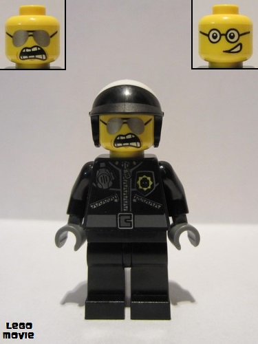 lego 2015 mini figurine tlm098 Bad Cop Head with Crooked Smile 