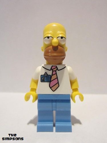 lego 2014 mini figurine sim001 Homer Simpson With Tie and Badge 