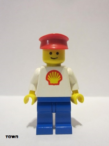 lego 1984 mini figurine shell001 Shell Classic - Blue Legs, Red Hat 
