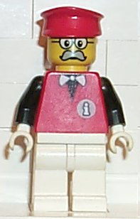lego 1997 mini figurine inf001 Infomaniac LEGO Logo on Back 