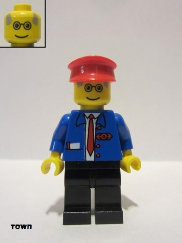 lego 1999 mini figurine trn062 Railway Employee 6  