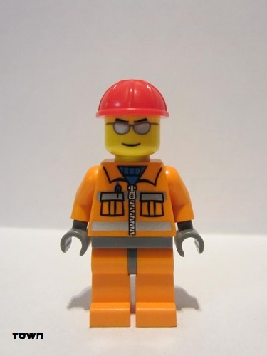 lego 2009 mini figurine cty0125 Construction Worker
