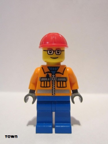 lego 2010 mini figurine cty0110a Construction Worker